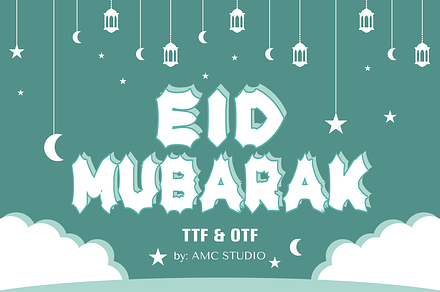 Eid Mubarak - Islamic Font Types, a Font by AMC STUDIO