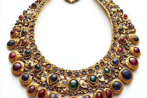 Gold necklace in the traditional Ind, a Beauty & Fashion Photo by Pixeness Studio