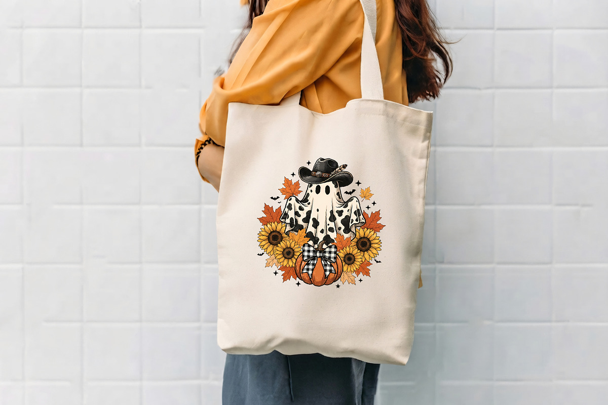 Western Cow Print Ghost Fall PNG, a Seasonal Illustration by CrexoraLab (Photo 4 of 4)
