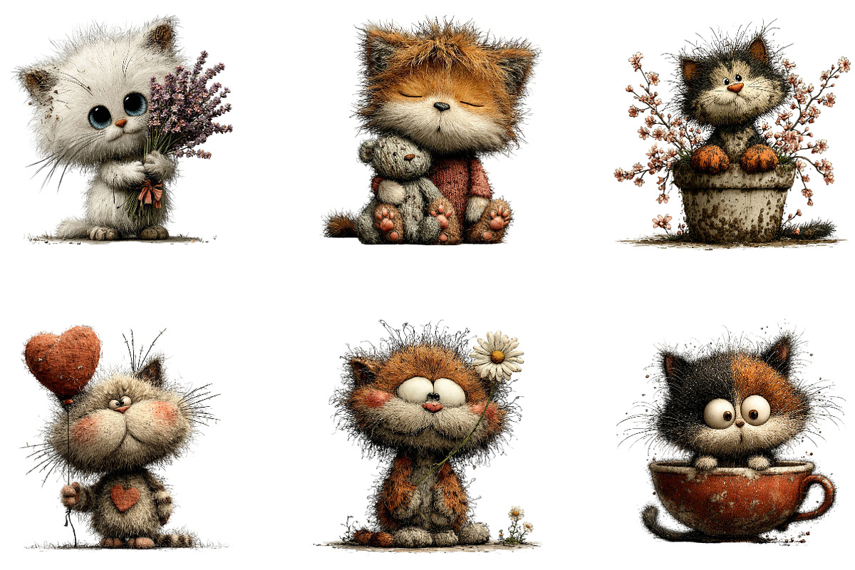 Kitten Watercolor Clipart, a Seasonal Illustration by CreationArt (Photo 4 of 5)