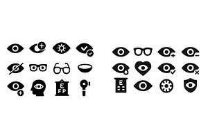 Icons representing vision concepts, a Healthcare Illustration by ZinetroN