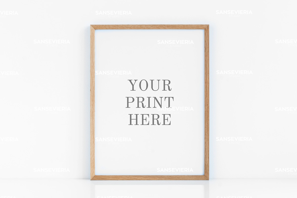 30x40 wood frame mockup 12x16 3:4, a Print Template by Grace White (Photo 1 of 4)