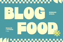 Blog Food - Branding Retro Logo Font