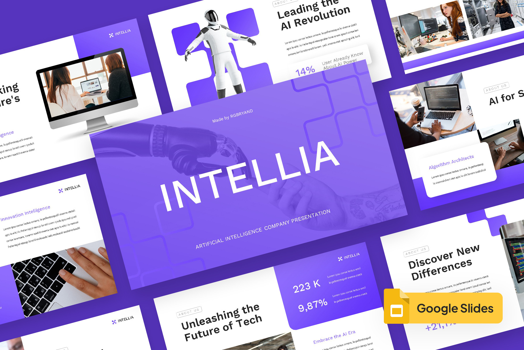 INTELLIA - AI Technology Slides, a Presentation Template by rgbryand