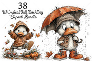 Whimsical Fall Duckling Clipart PNG, a Seasonal Illustration by Canvas Craft (Thumbnail 1 of 10)