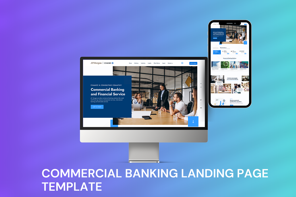 Commercial Landing Page Template, a Landing Page Template by Fardosai Studio