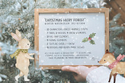 Christmas fairy forest watercolor, an Animal Illustration by BrushArtDesigns (Thumbnail 2 of 11)