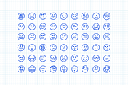 Freehand Drawn Emoji Smiles Set #1, a Templates & Theme by Alex Serada (Thumbnail 2 of 5)