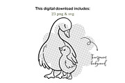 Goose Baby Clipart PNG SVG, an Object Illustration by ArtGiftsStudio (Thumbnail 5 of 5)