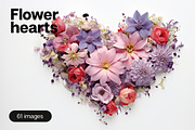 61 Flower Hearts, a Nature Photo by Handmadefont (Thumbnail 1 of 12)