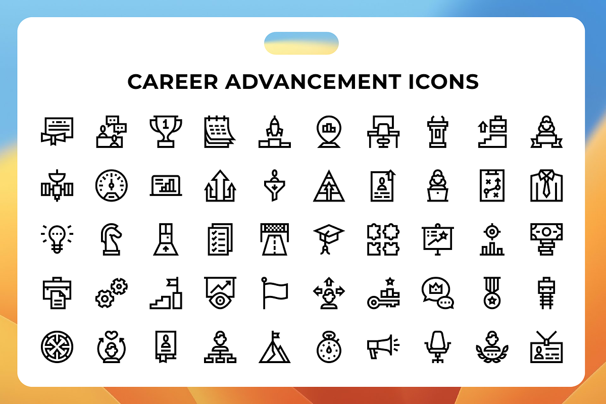 Career Advancement Icons, a Duotone Icon by Wencory (Photo 1 of 3)