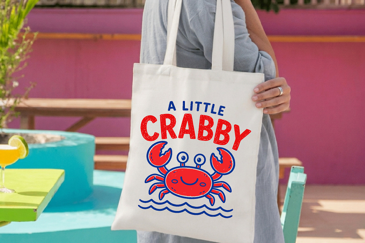 Summer A Little Crabby PNG, an Illustration by Canvas Craft