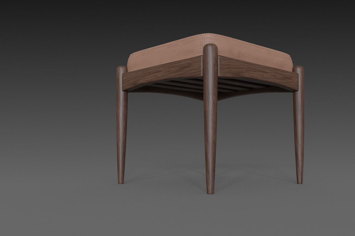Chair with brown leather pillow, a Furniture 3D Model by NojskaAksjon (Photo 10 of 20)