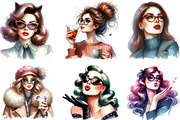 Girl Self Care Watercolor Clipart, an Illustration by Designking (Thumbnail 2 of 5)