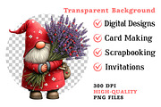 Valentine Gnome with Flowers Clipart, an Illustration by Dream Creation (Thumbnail 8 of 8)