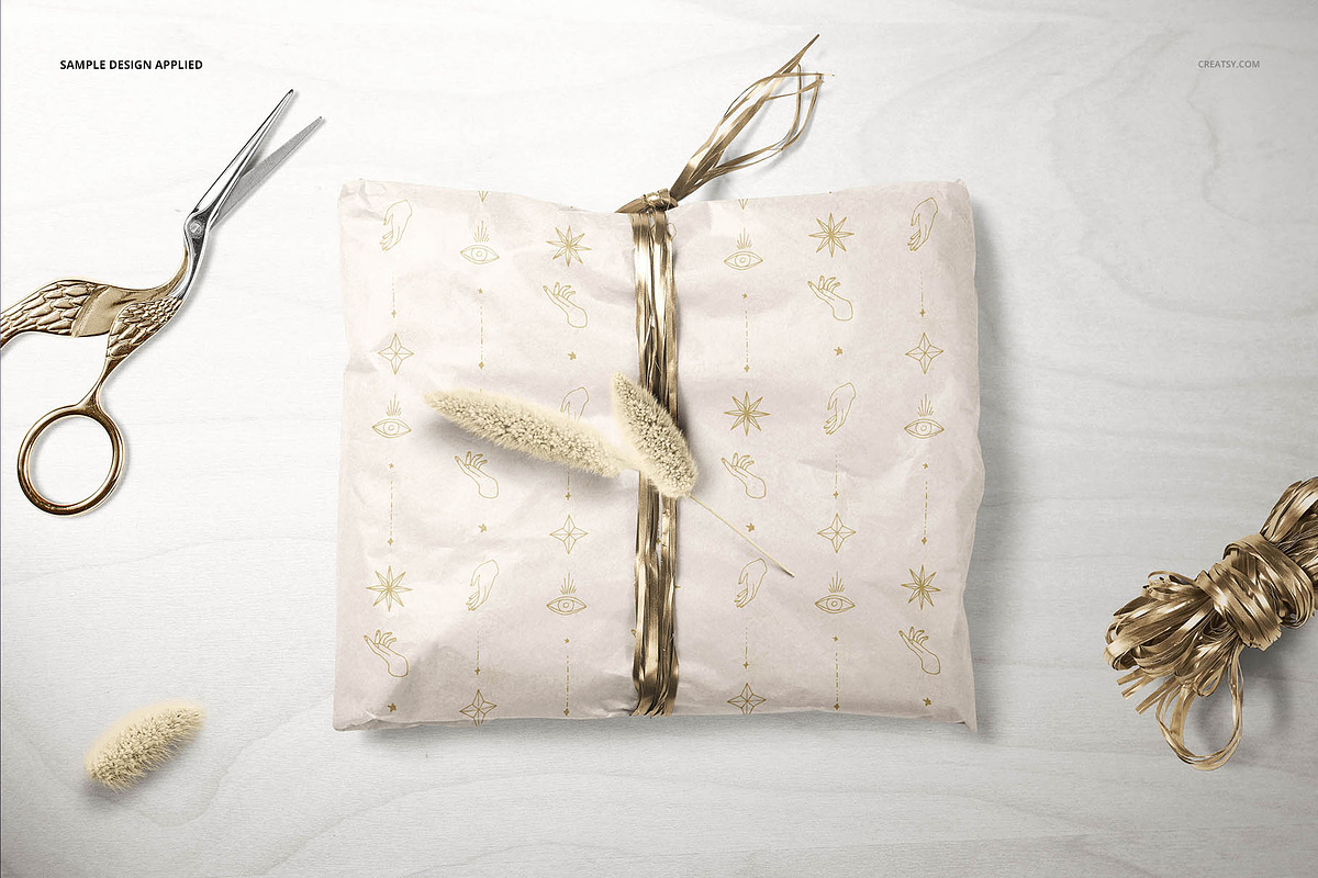 Gifts Wrapping Tissue Paper Mockup, a Packaging Mockup by creatsy5 (Photo 6 of 24)