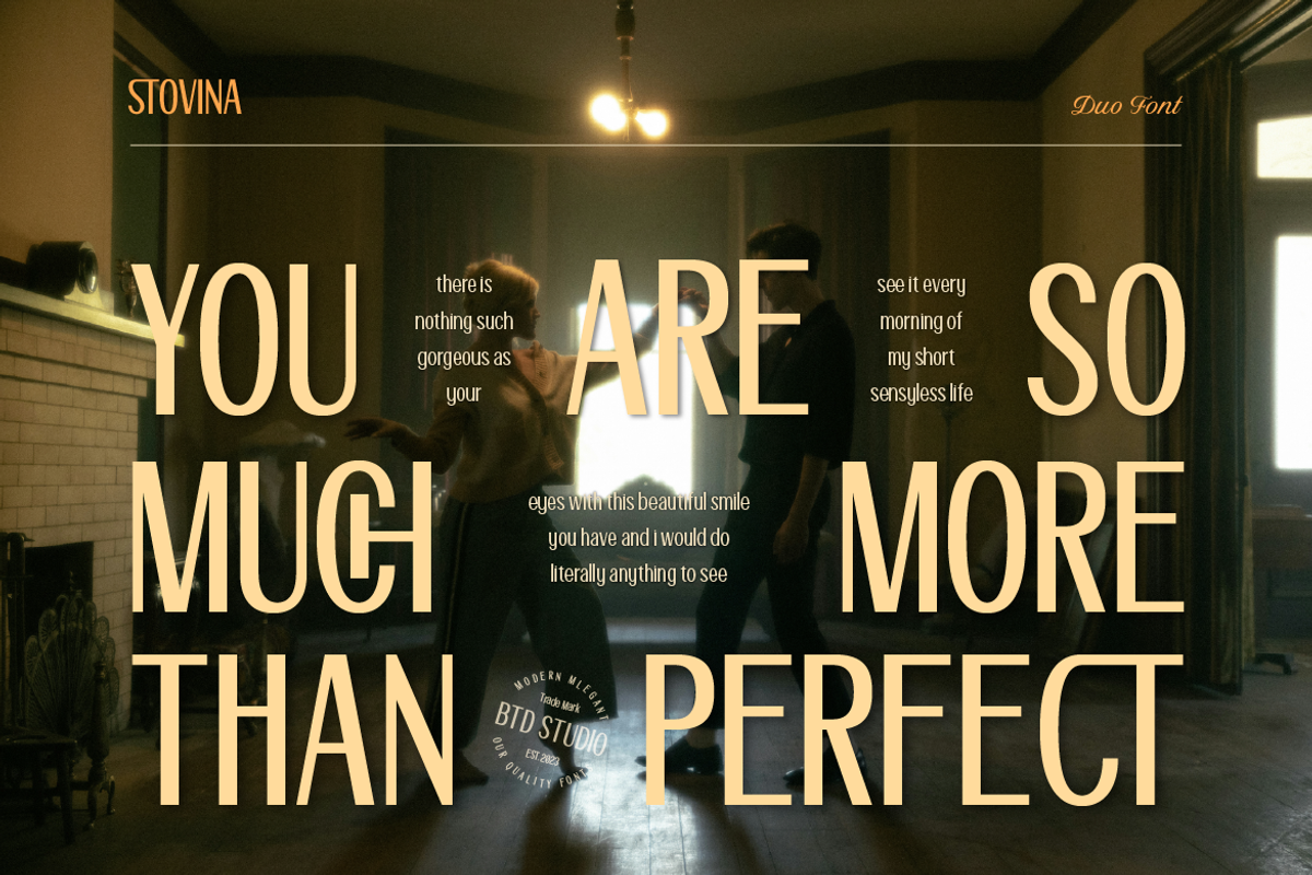 Stovina, a Script Font by Burntilldead (Photo 7 of 12)