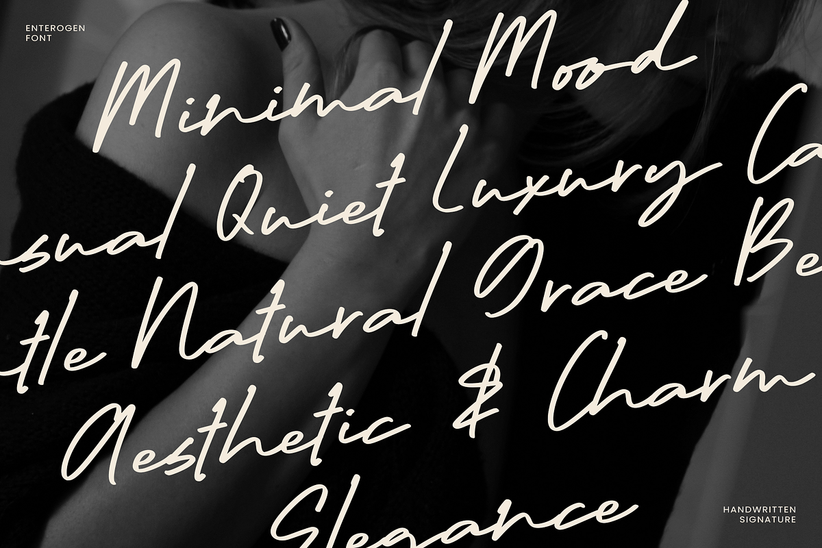 Enterogen – Natural Handwritten Font, a Handwritten Font by Vampstudio (Photo 2 of 13)