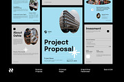 Blue Project Proposal, a Stationery Template by Neermana (Thumbnail 1 of 10)