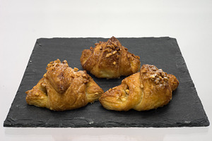 3 croissants over an slate plate