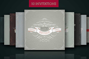 Set of ready design for invitations