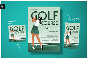 Golf Course Flyer Art Deco