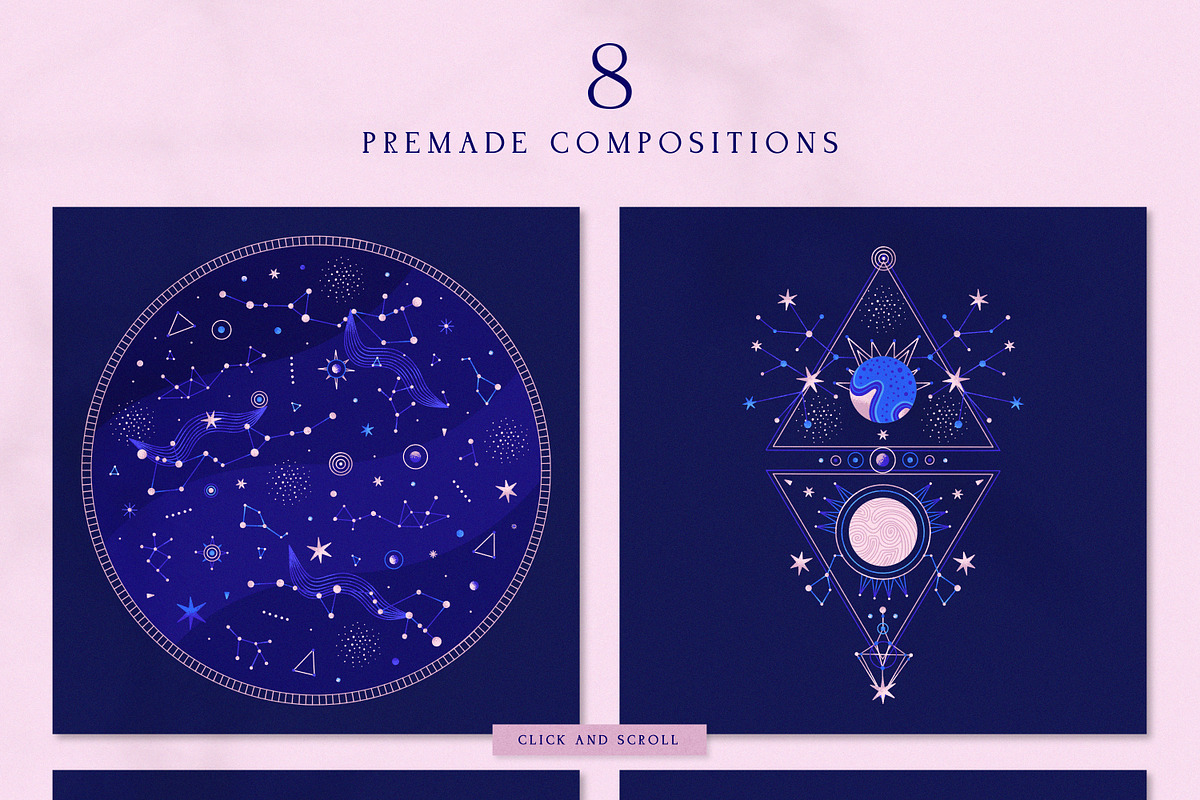 Callisto - Cosmic Clipart Collection, a Decorative Illustration by Leila Divine (Photo 6 of 11)