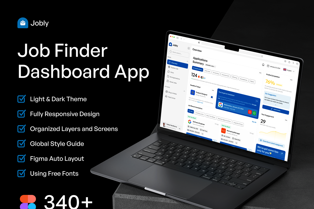 Jobly - Job Finder Dashboard UI Kit