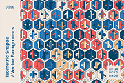 Isometric Shapes / Vector Background, a Background Graphic by dvtchk (Thumbnail 5 of 16)