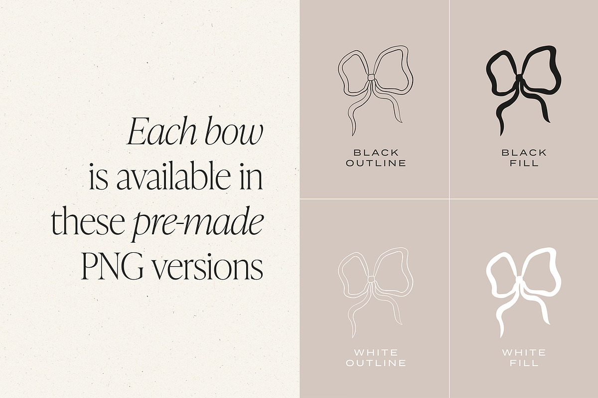 Hand-Drawn Bows Collection - Vol 01, an Object Graphic by Type and Graphics Studio (Photo 12 of 16)