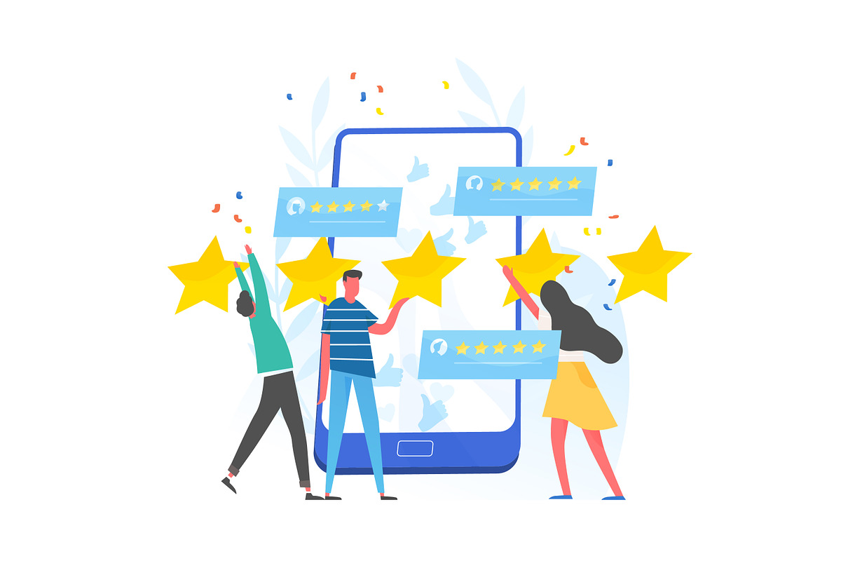 Customer feedback and rating concept, a Technology Illustration by Good Studio (Photo 2 of 3)