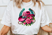 Cowgirl Hat and Roses PNG, an Illustration by Libby Wishes (Thumbnail 4 of 6)
