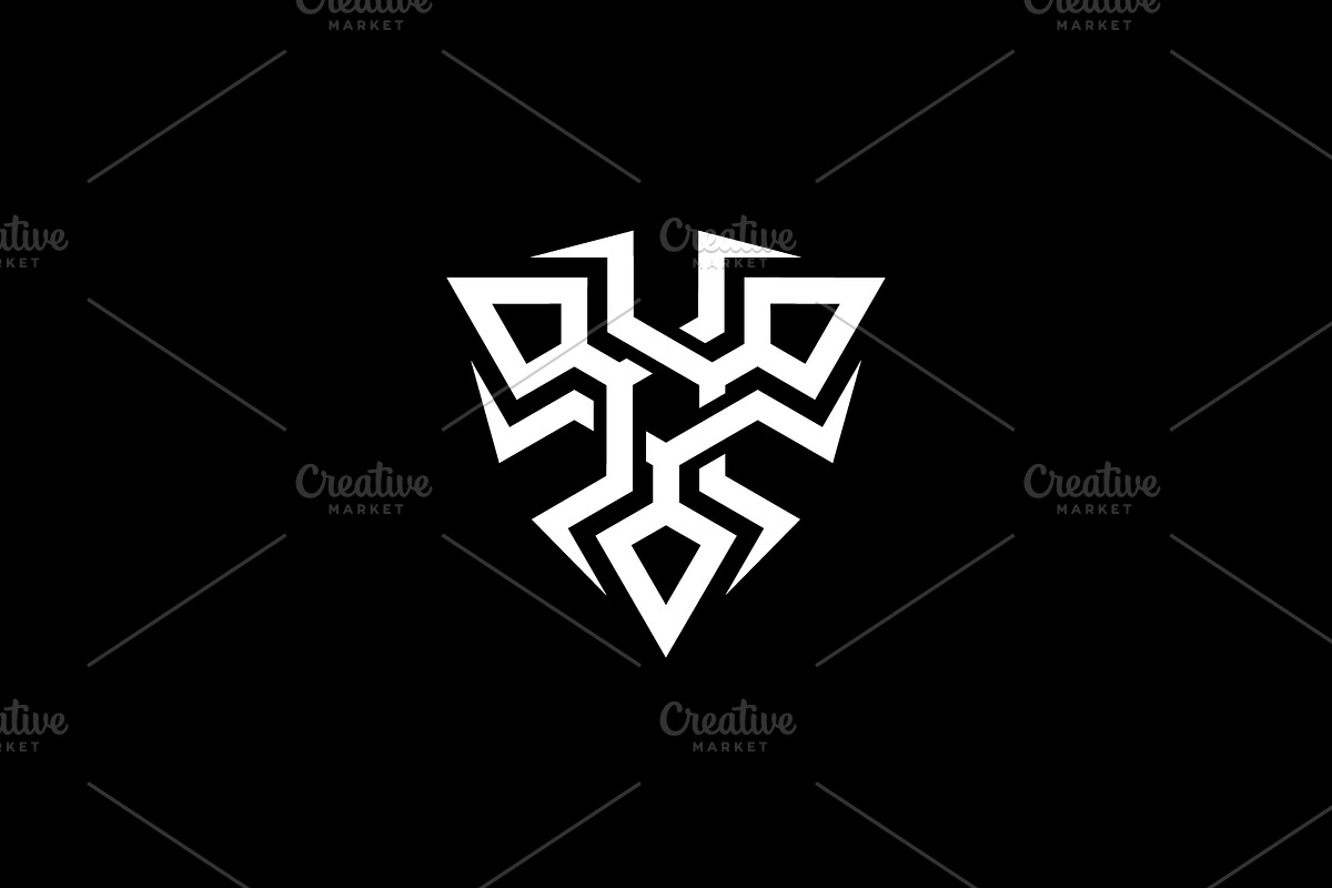 abstract triangle spear tribal logo, a Branding & Logo Template by Rasagama Studio
