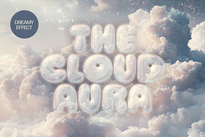 Dreamy Clouds Text & Logo Effect, a Mockup by Design Squad