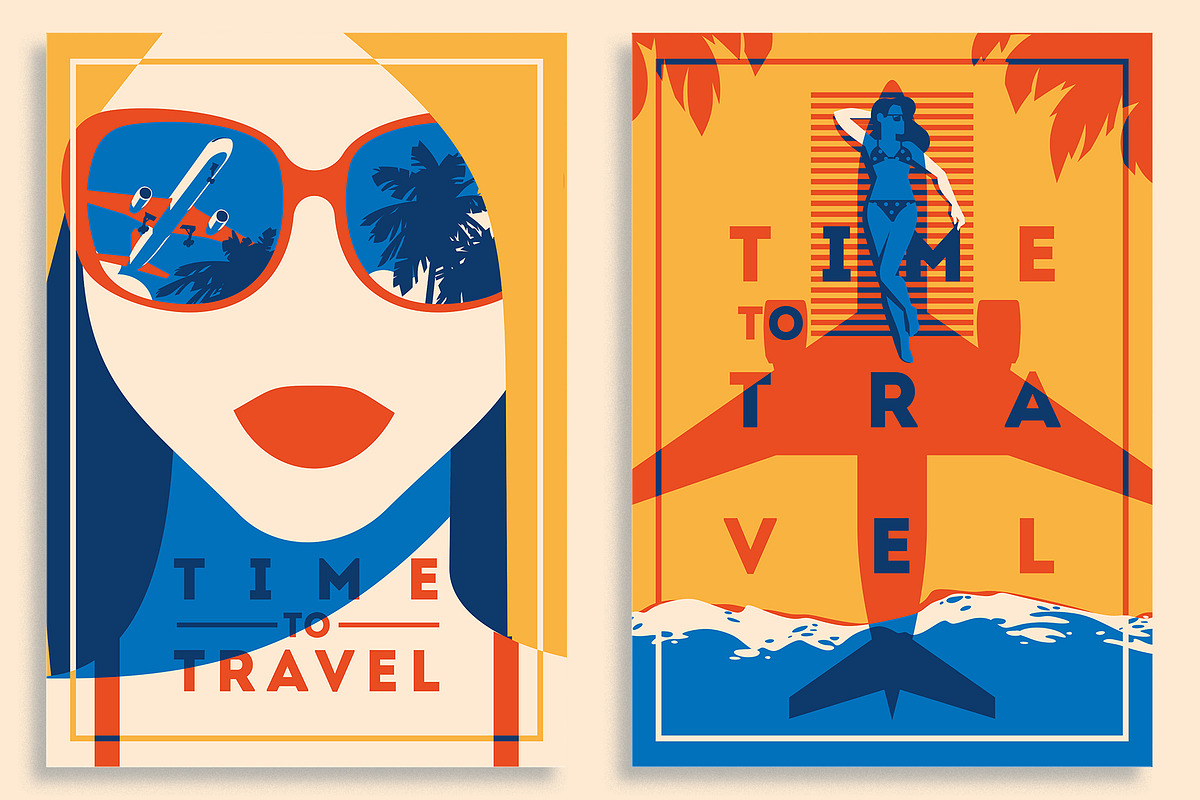 16 AirTravel Illustrations, a Decorative Illustration by Alexander Baidin (Photo 9 of 12)