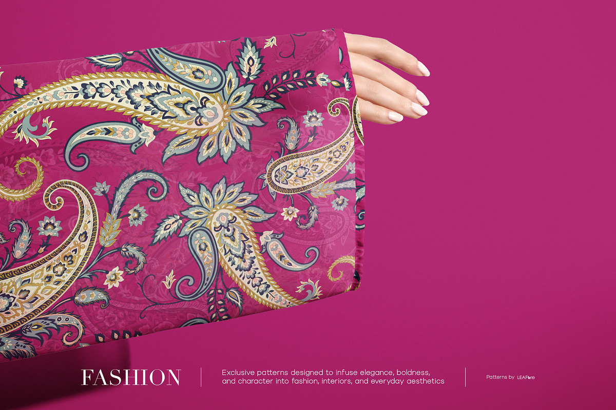 Paiselle Hand Drawn Paisley Prints, a Pattern Graphic by LEAFure (Photo 7 of 11)