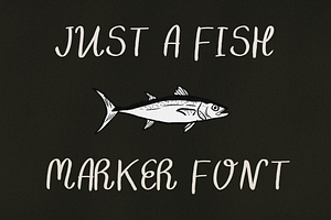 JUST A FISH | Playful Marker Font, a Handwritten Font by Ashiya Pixel
