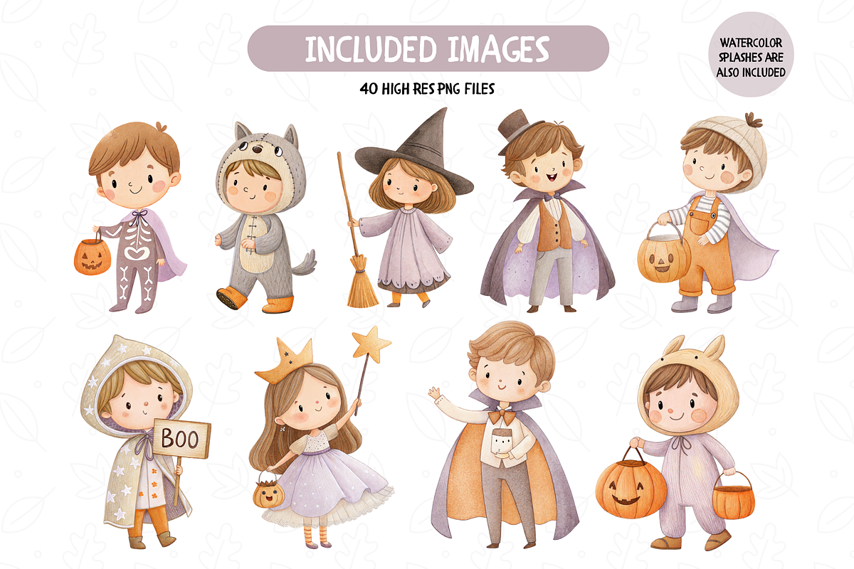 Trick or Treat Clipart, an Illustration by TatiMockup (Photo 2 of 6)