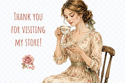 Vintage Cottage Life PNG Clipart, a Decorative Illustration by Whimsy Brush Studio (Thumbnail 7 of 8)