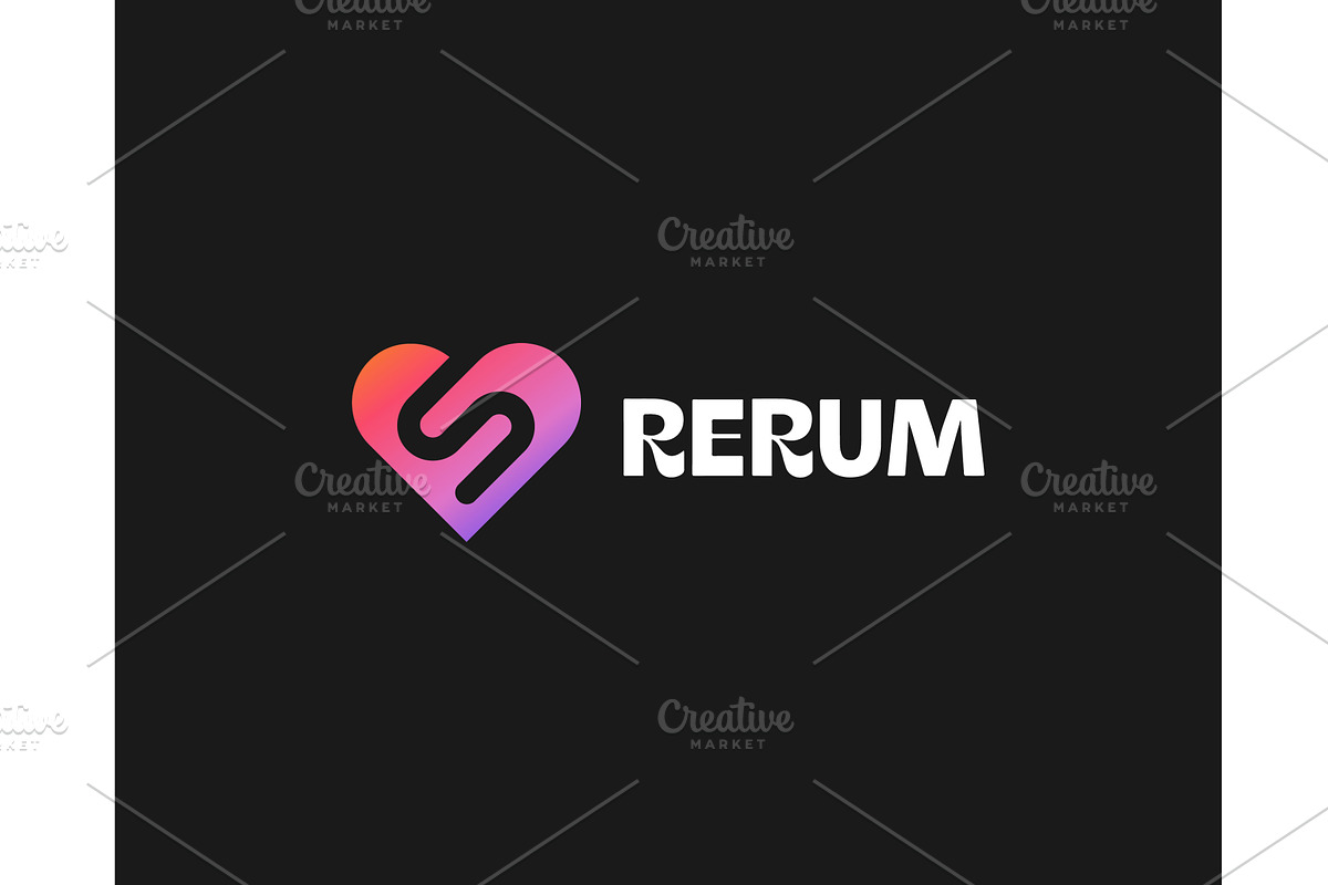 A heart with letter S logo, a Templates & Theme by Himalia1