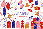 Vivid Christmas Cliparts & Patterns, a Seasonal Illustration by OkPen (Thumbnail 1 of 13)