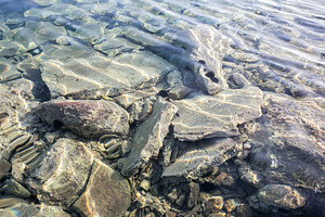 Crystal clear water in Naxos, Greece
