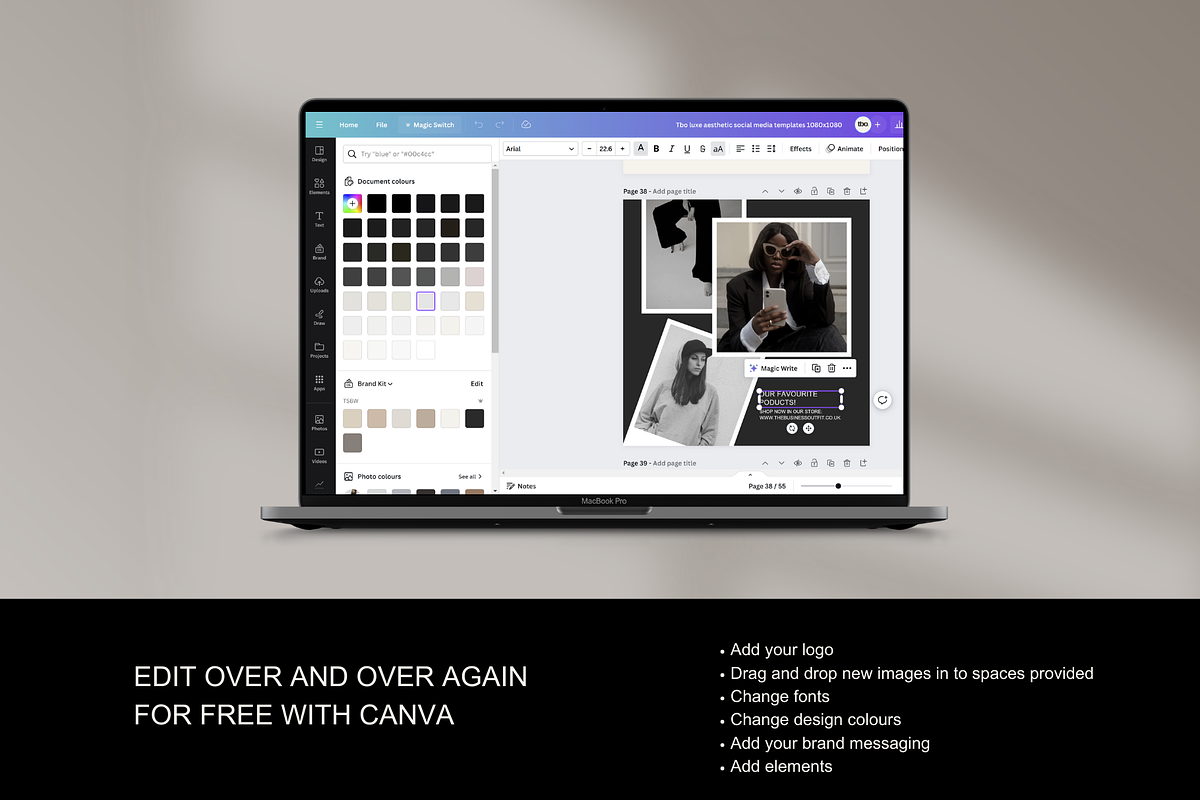 Canva | Luxe Instagram Posts Stories, a Social Media Template by thebusinessoutfit (Photo 6 of 14)