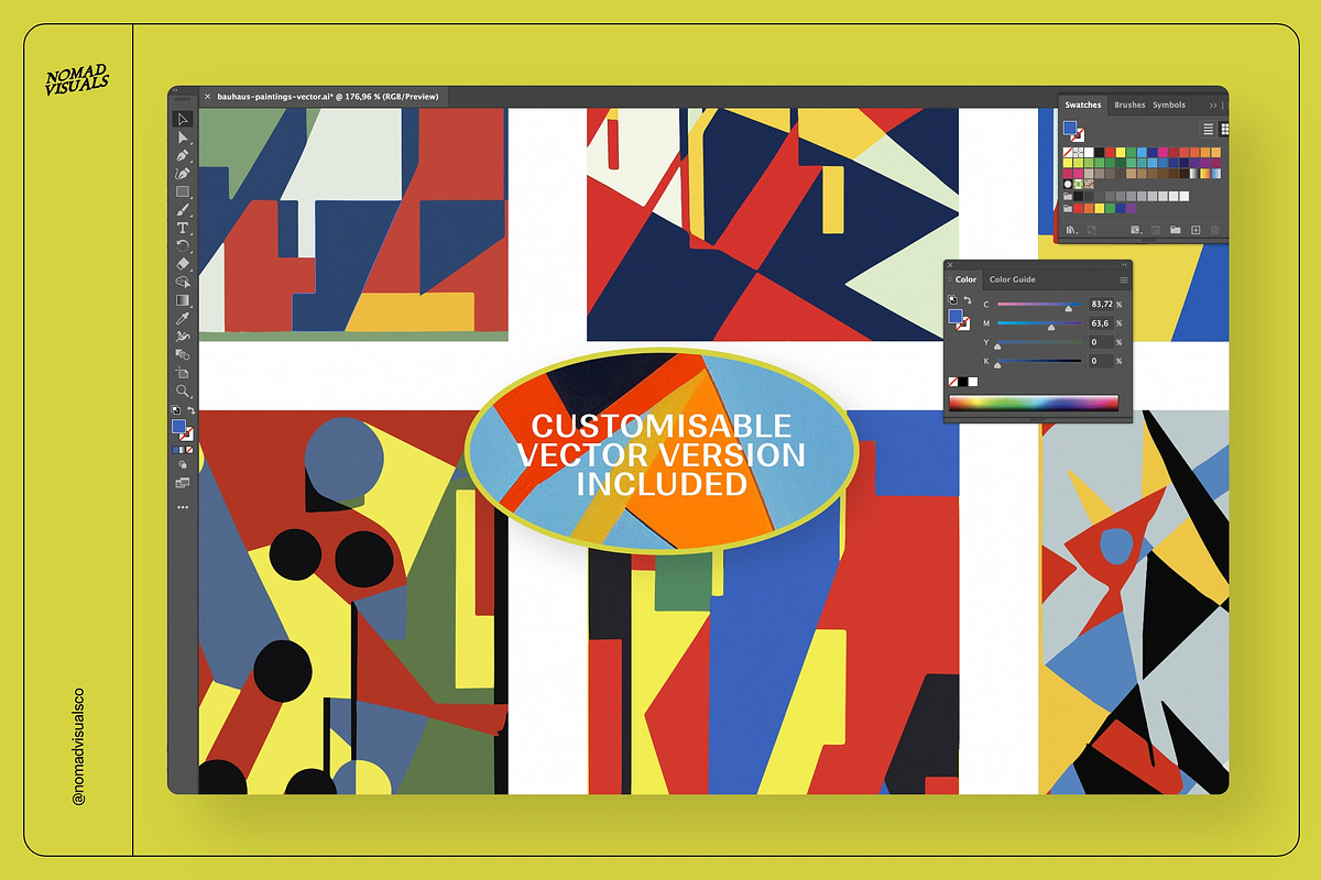 Bauhaus Paintings, a Decorative Illustration by Nomad Visuals (Photo 5 of 21)