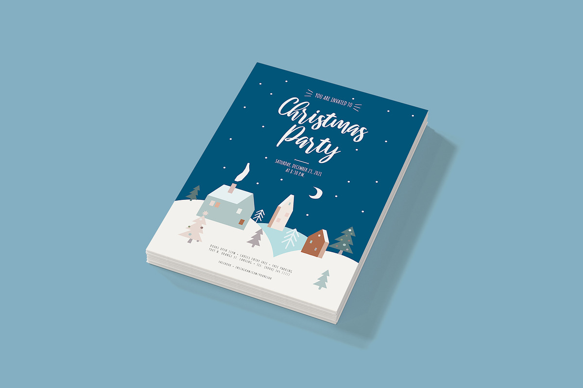 Merry Christmas Party Flyer, a Flyer Template by Pixel_Vision_Store (Photo 2 of 4)