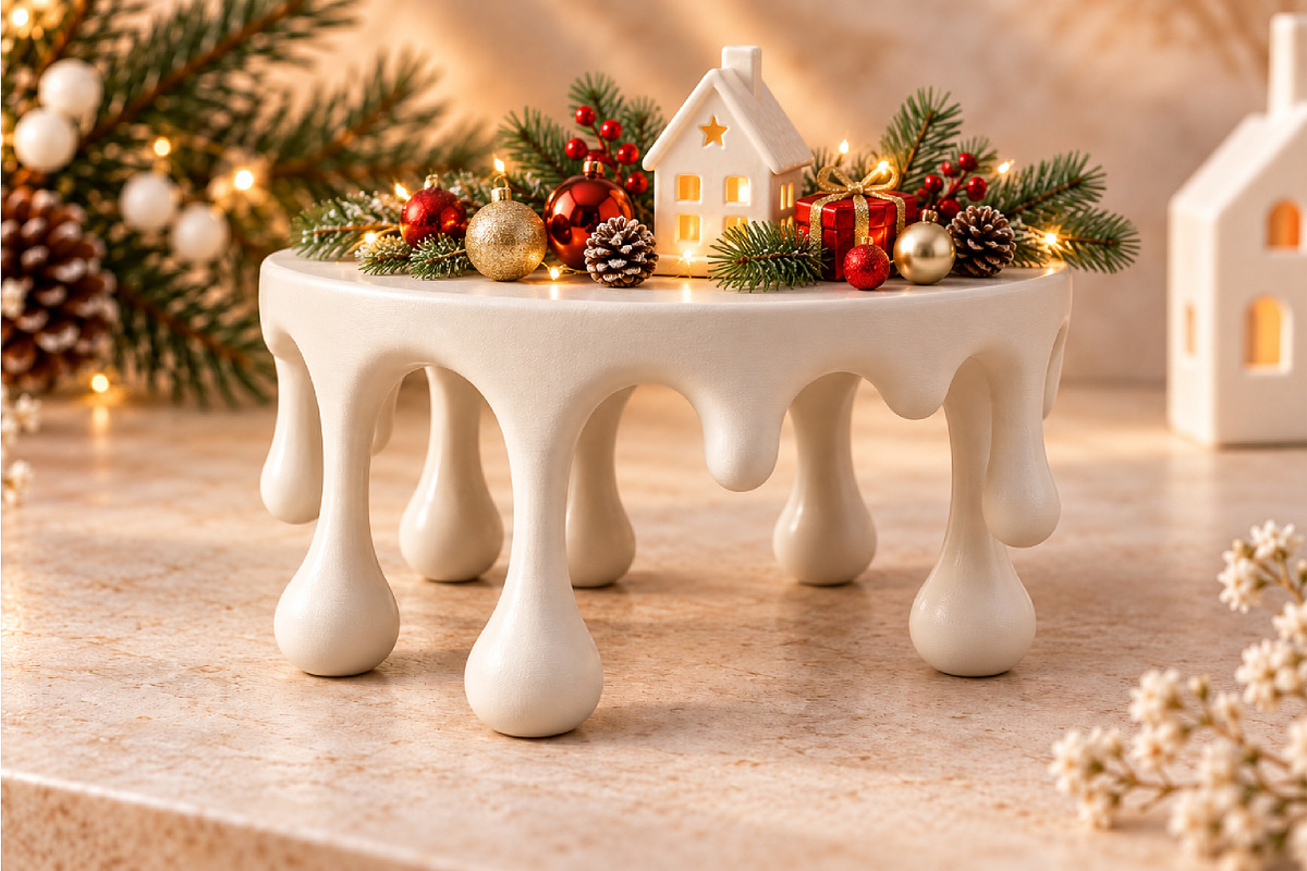 Dripping Snow Table 3D STL, a Furniture 3D Model by Layerology (Photo 2 of 3)