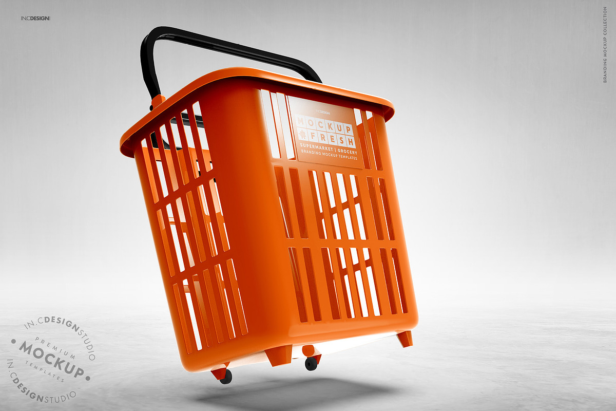 Basket Trolley Branding Mockup, a Product Mockup by INCDesign (Photo 9 of 12)
