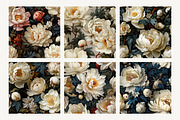 White Peony Patterns Set - 6 JPEG, a Pattern Graphic by LoveDesignShop (Thumbnail 2 of 4)