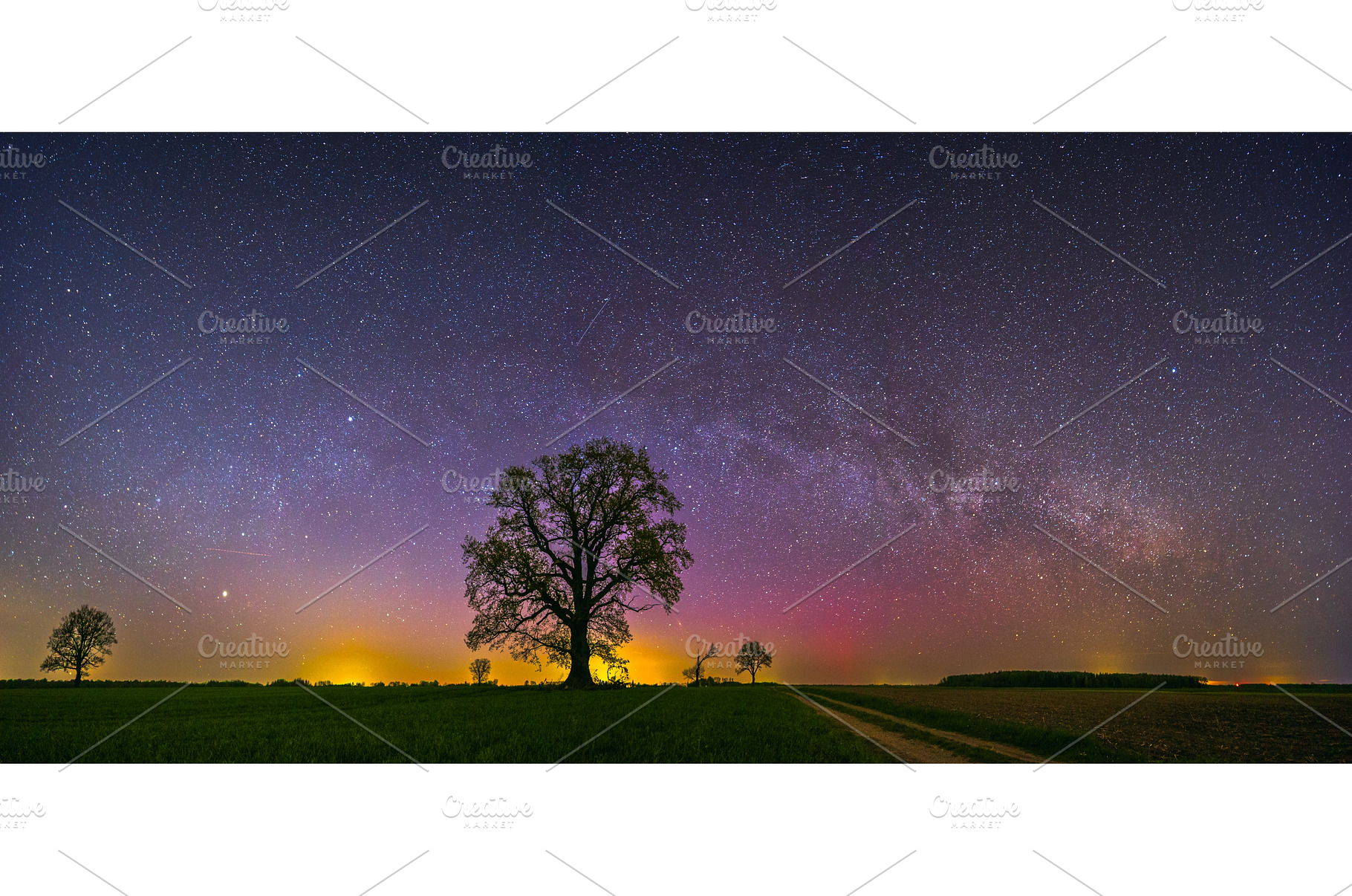 Landscape with Milky way galaxy, a Nature Photo by Lukas Jonaitis SHOP