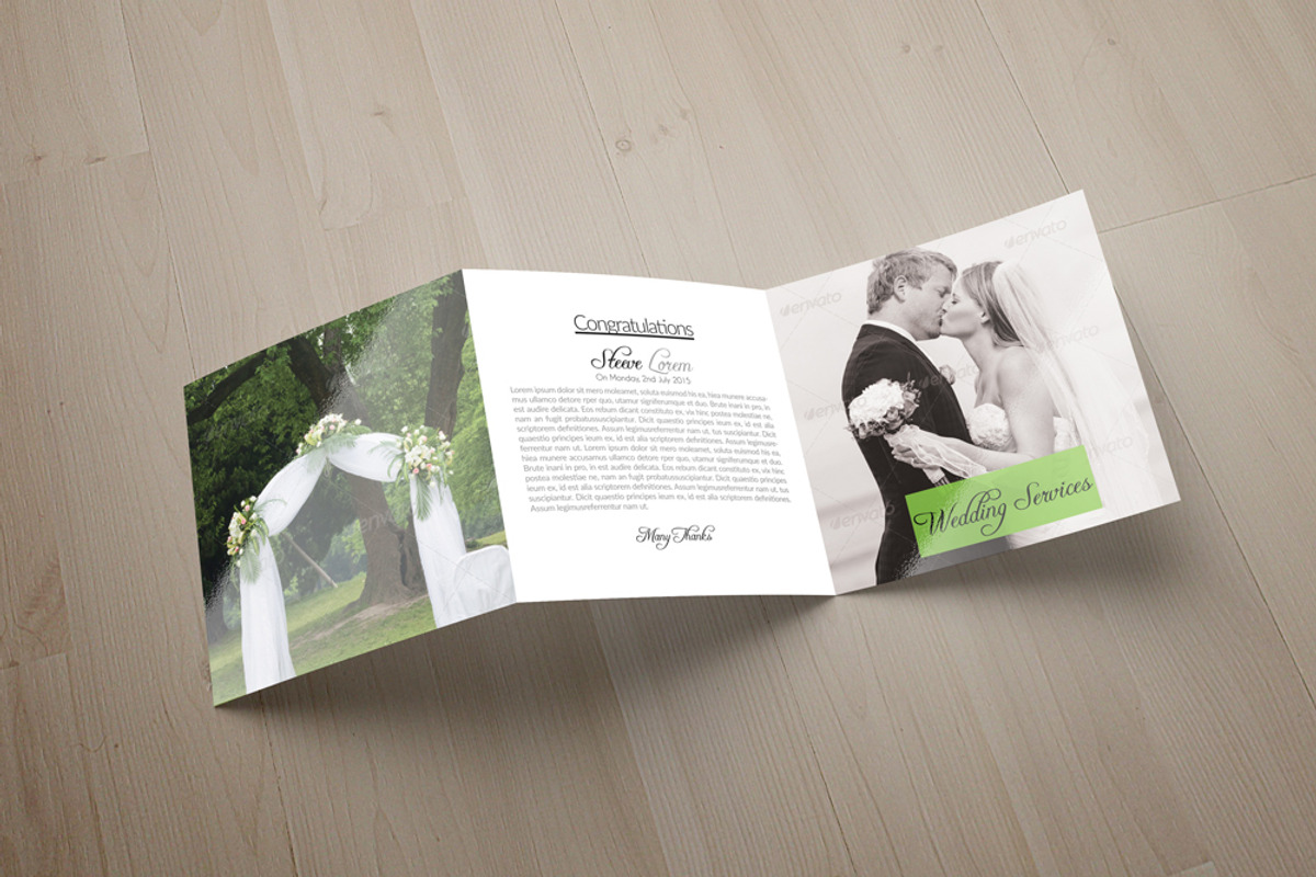 Wedding Tri Fold Brochure, a Brochure Template by Psd Templates (Photo 1 of 5)